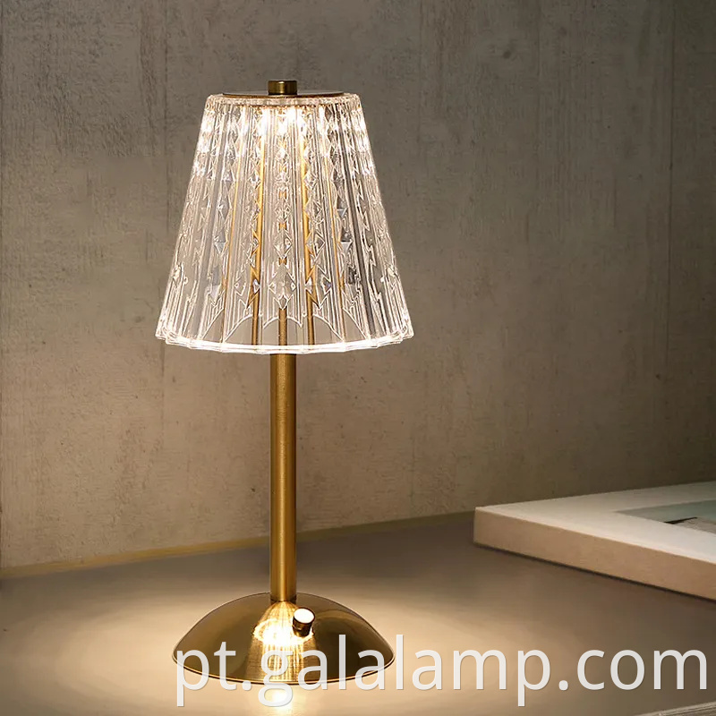 Lâmpada moderna de mesa de LED sem fio para espaços elegantes de jantar